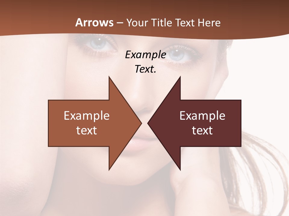 A Beautiful Woman Posing With Her Hands On Her Head PowerPoint Template