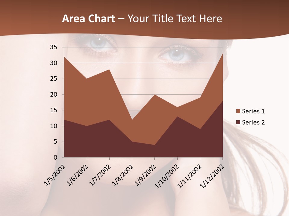 A Beautiful Woman Posing With Her Hands On Her Head PowerPoint Template