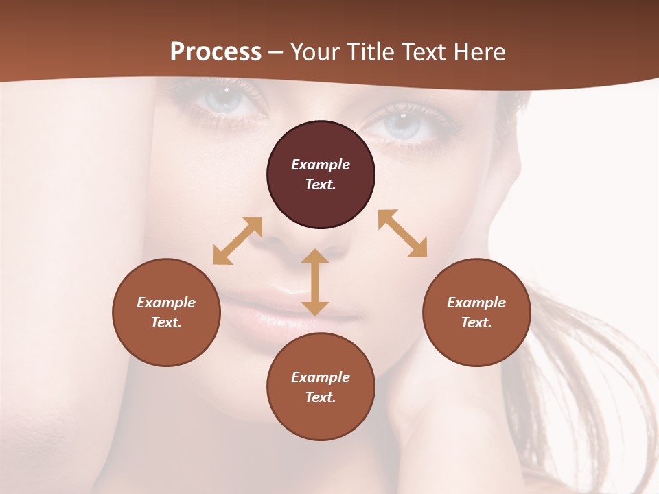 A Beautiful Woman Posing With Her Hands On Her Head PowerPoint Template