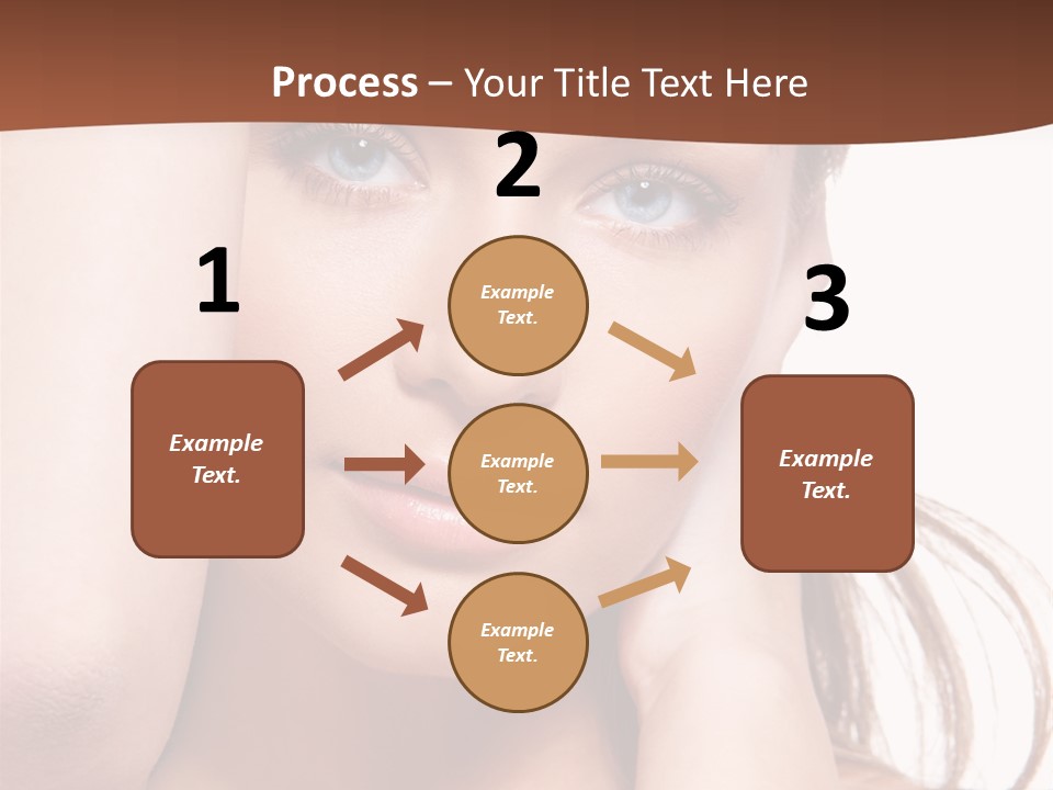 A Beautiful Woman Posing With Her Hands On Her Head PowerPoint Template