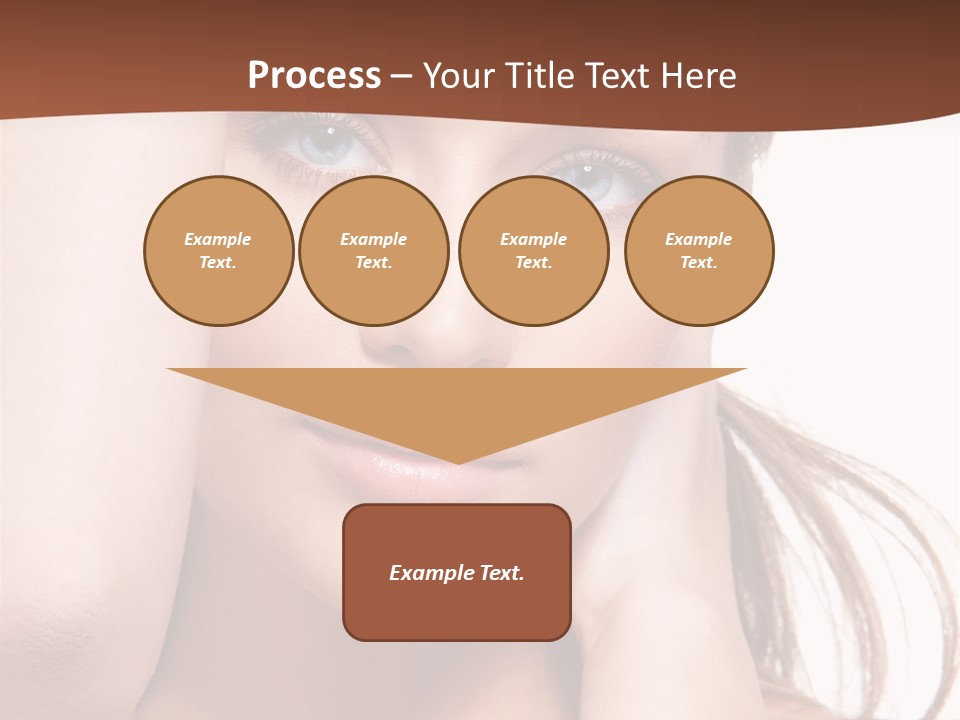 A Beautiful Woman Posing With Her Hands On Her Head PowerPoint Template