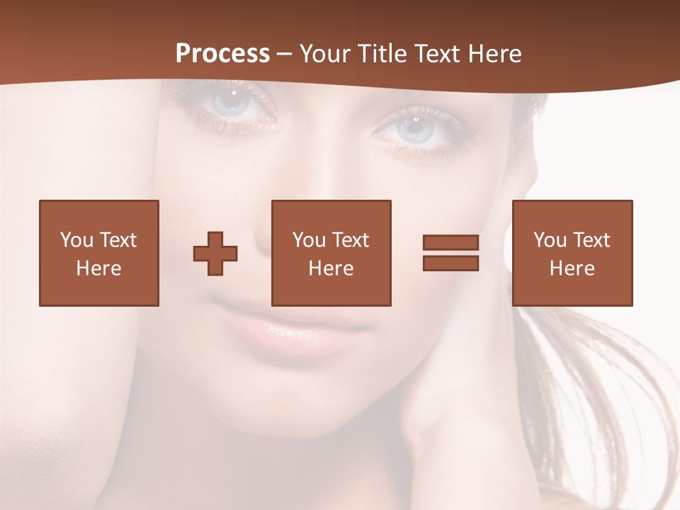 A Beautiful Woman Posing With Her Hands On Her Head PowerPoint Template