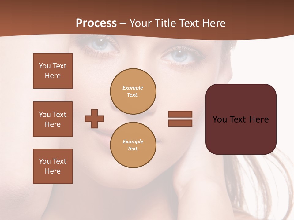 A Beautiful Woman Posing With Her Hands On Her Head PowerPoint Template