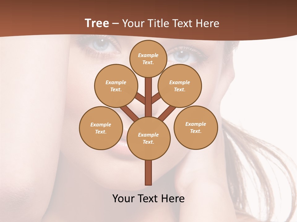 A Beautiful Woman Posing With Her Hands On Her Head PowerPoint Template