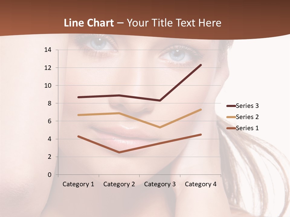 A Beautiful Woman Posing With Her Hands On Her Head PowerPoint Template