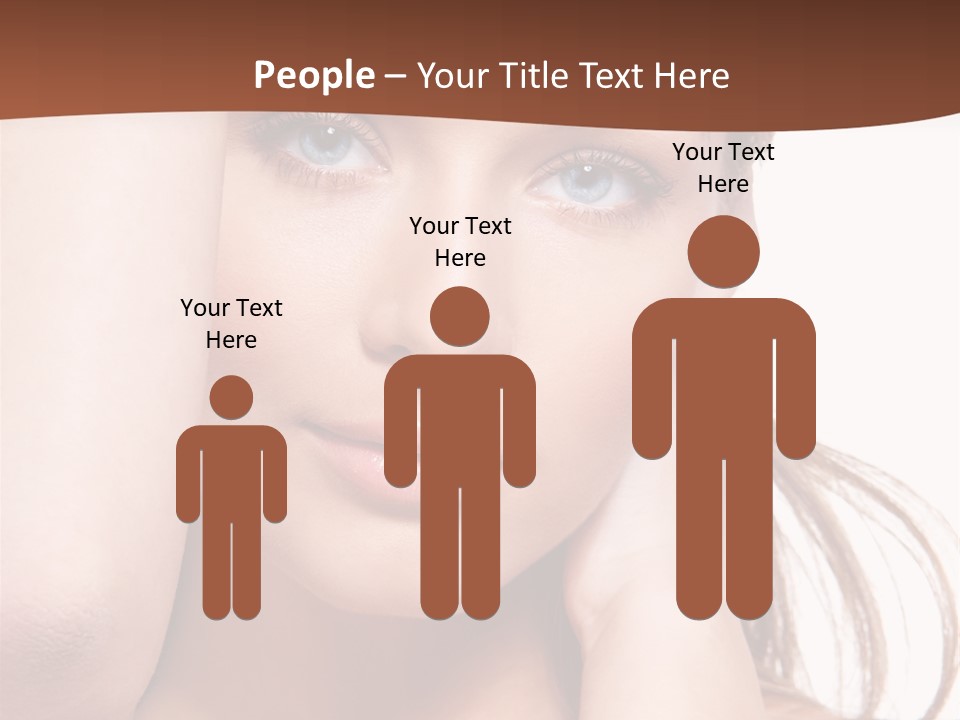 A Beautiful Woman Posing With Her Hands On Her Head PowerPoint Template