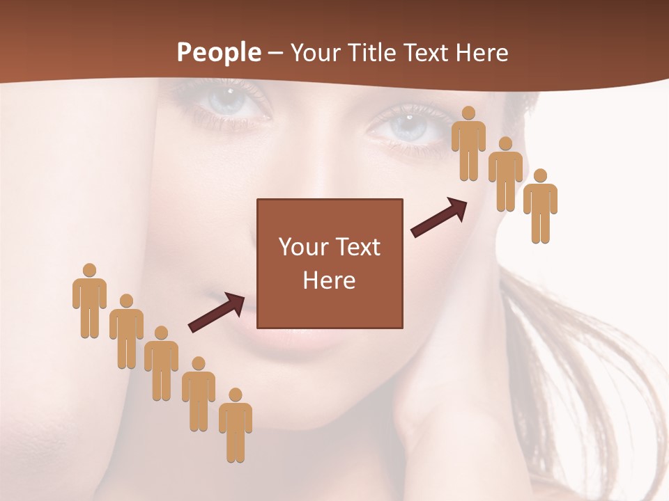 A Beautiful Woman Posing With Her Hands On Her Head PowerPoint Template