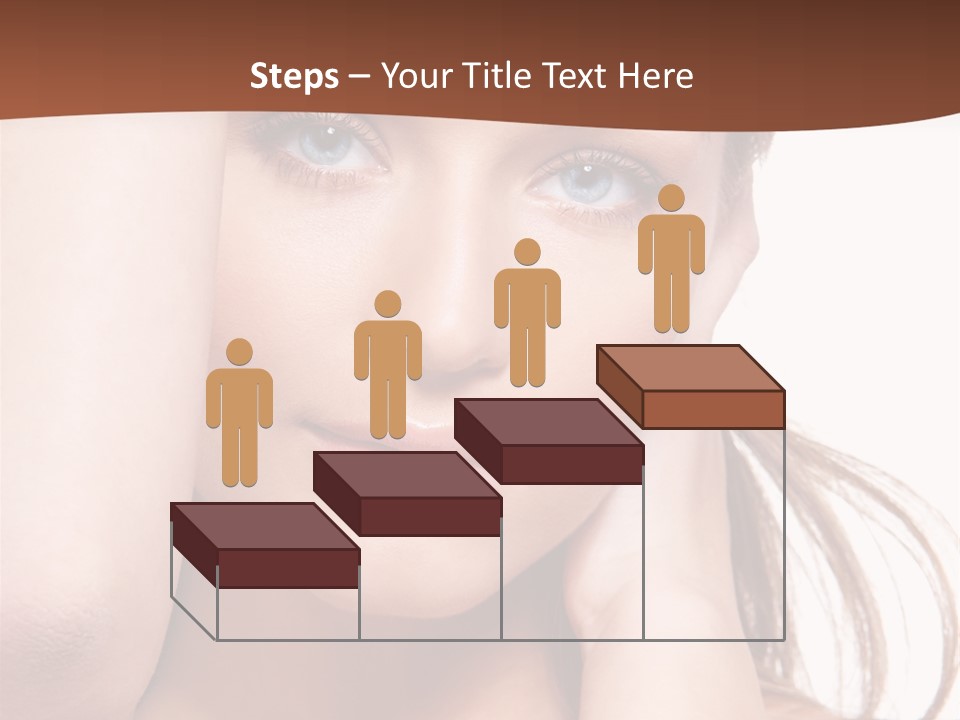 A Beautiful Woman Posing With Her Hands On Her Head PowerPoint Template