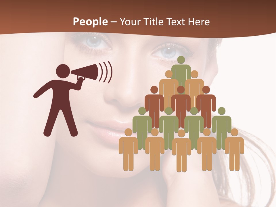 A Beautiful Woman Posing With Her Hands On Her Head PowerPoint Template