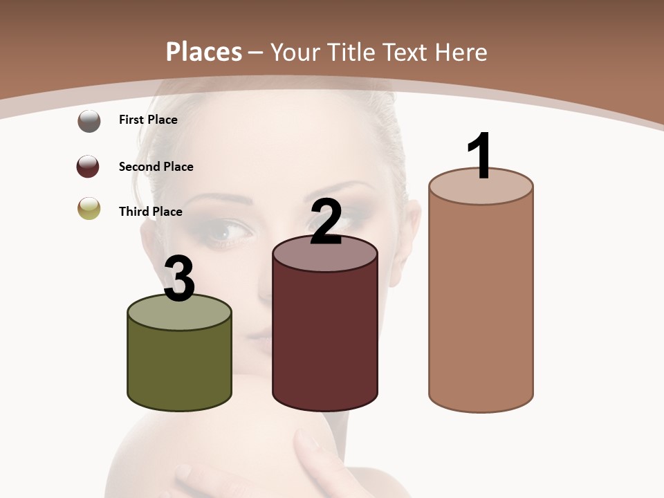 A Beautiful Woman With Her Arms Crossed Powerpoint Presentation Template PowerPoint Template