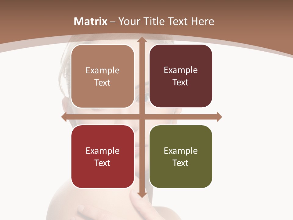 A Beautiful Woman With Her Arms Crossed Powerpoint Presentation Template PowerPoint Template