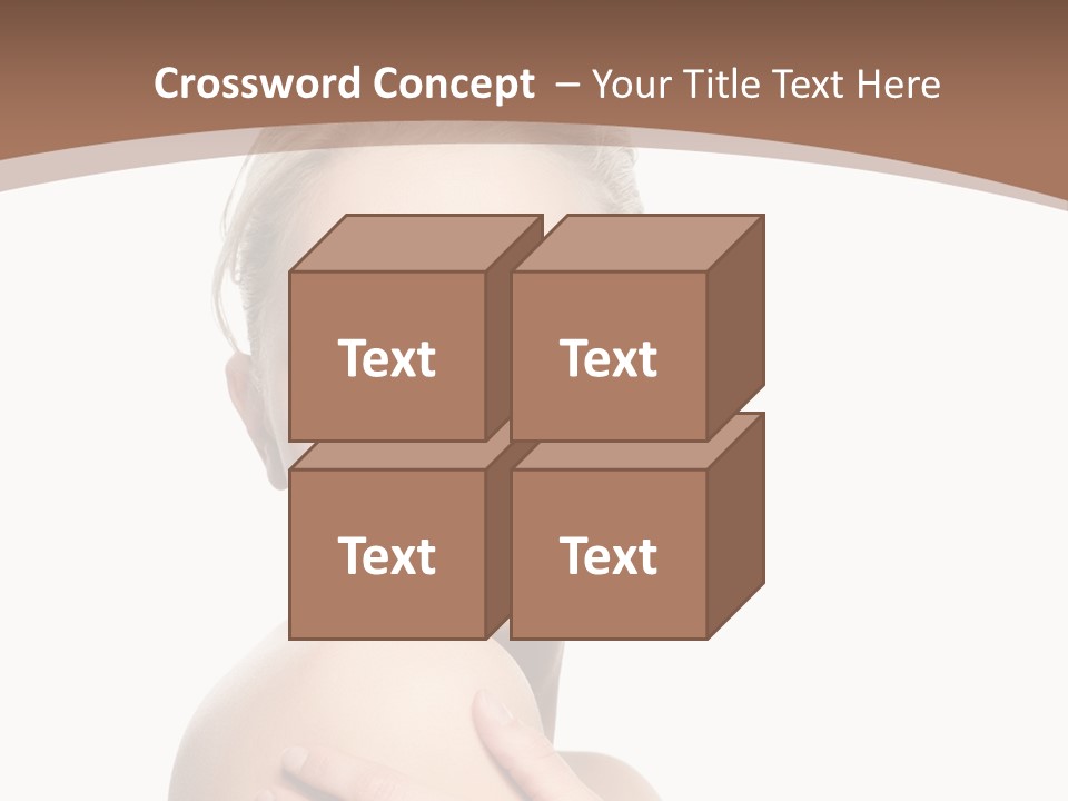 A Beautiful Woman With Her Arms Crossed Powerpoint Presentation Template PowerPoint Template