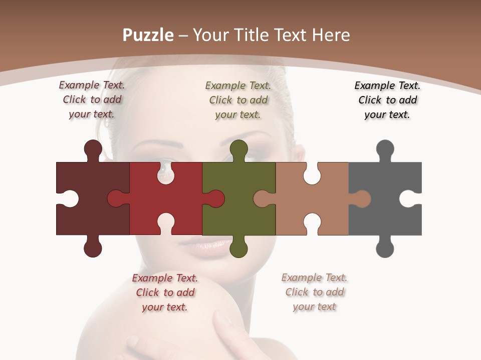 A Beautiful Woman With Her Arms Crossed Powerpoint Presentation Template PowerPoint Template