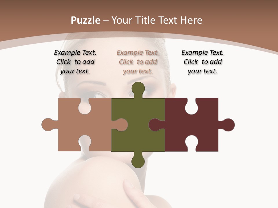 A Beautiful Woman With Her Arms Crossed Powerpoint Presentation Template PowerPoint Template