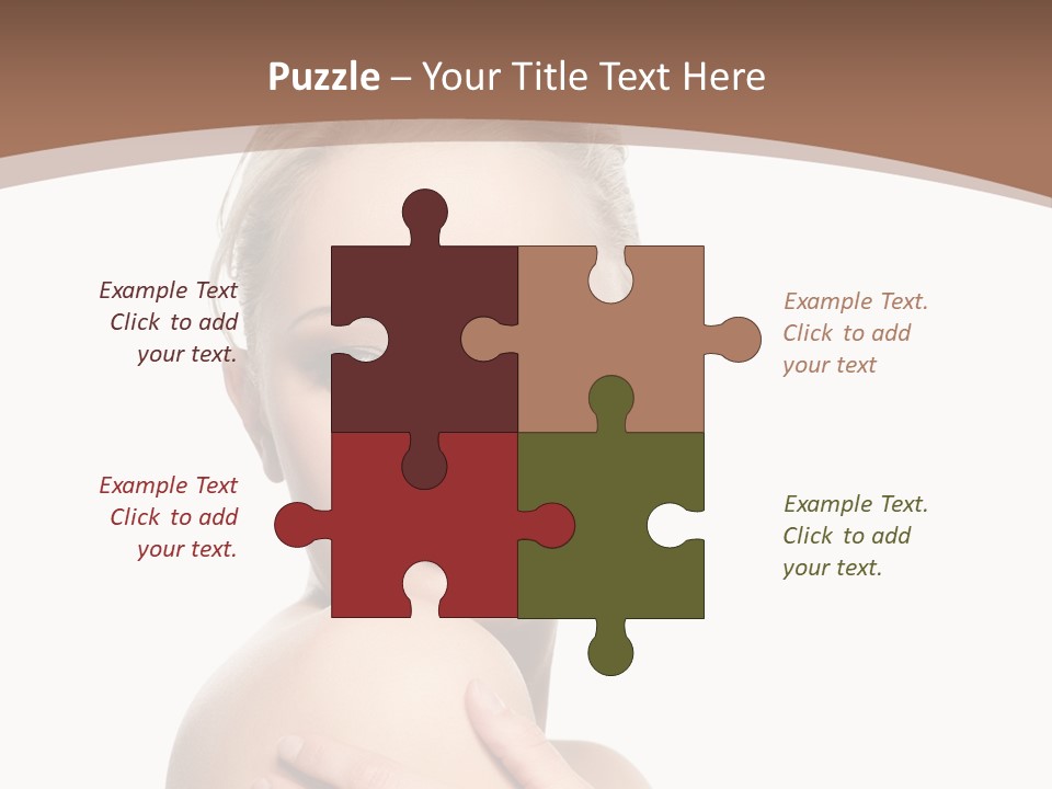 A Beautiful Woman With Her Arms Crossed Powerpoint Presentation Template PowerPoint Template