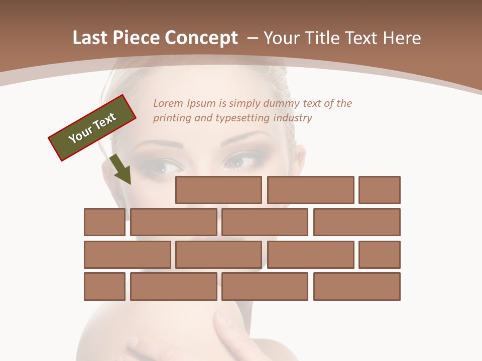 A Beautiful Woman With Her Arms Crossed Powerpoint Presentation Template PowerPoint Template