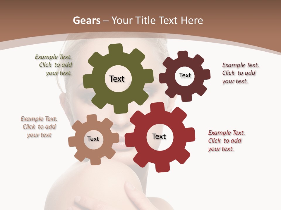 A Beautiful Woman With Her Arms Crossed Powerpoint Presentation Template PowerPoint Template