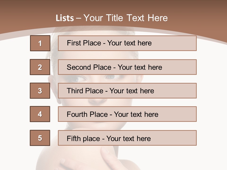 A Beautiful Woman With Her Arms Crossed Powerpoint Presentation Template PowerPoint Template