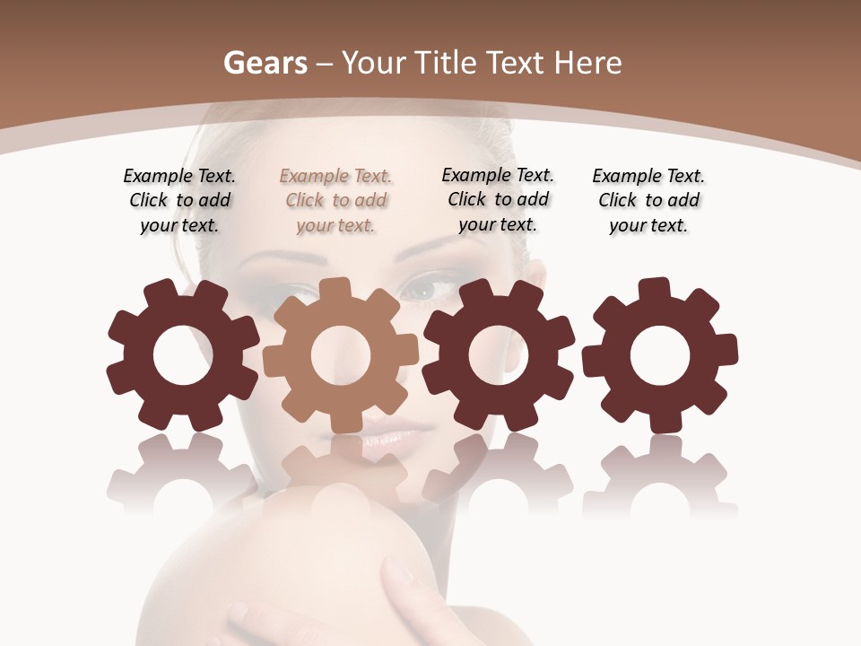 A Beautiful Woman With Her Arms Crossed Powerpoint Presentation Template PowerPoint Template