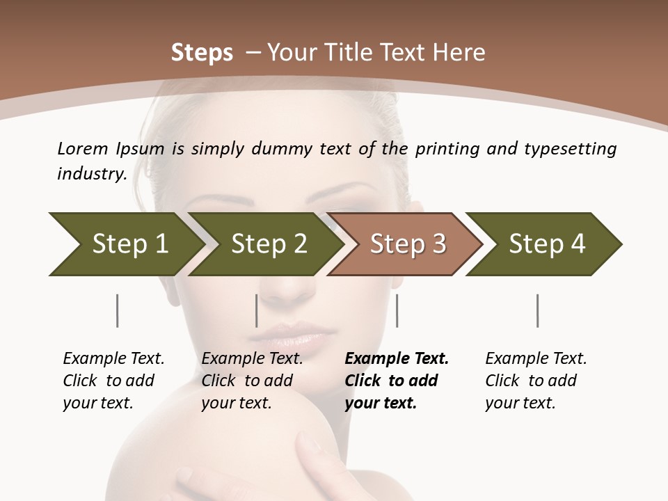 A Beautiful Woman With Her Arms Crossed Powerpoint Presentation Template PowerPoint Template