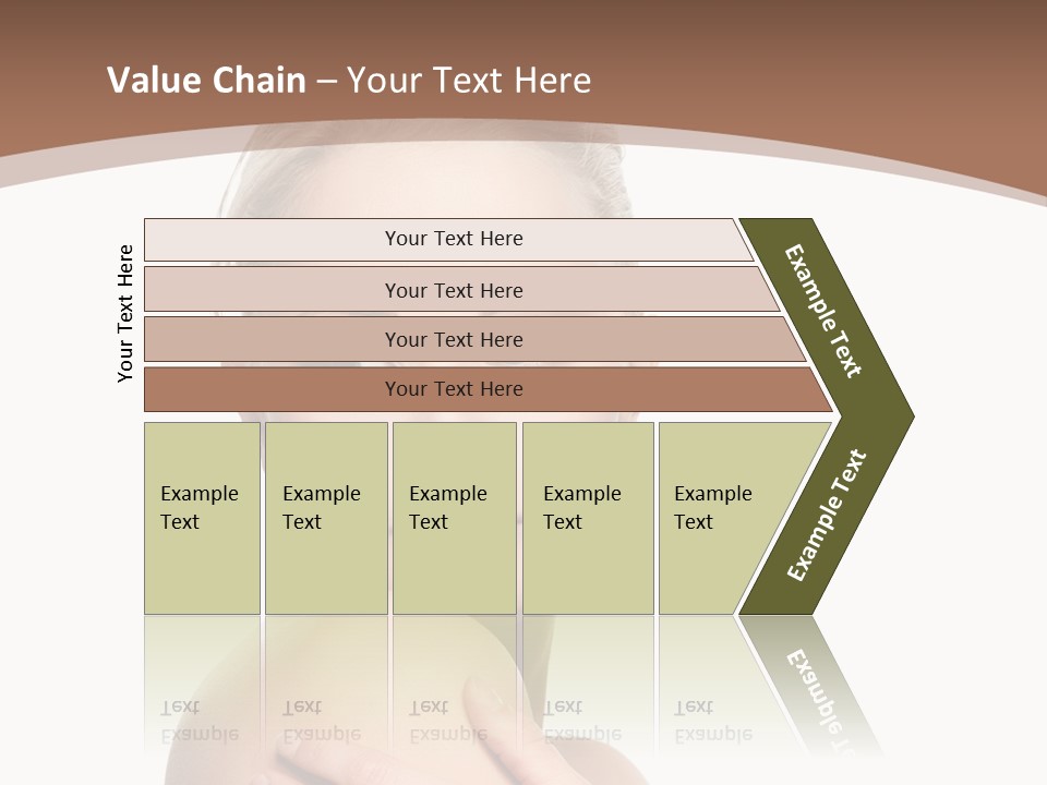 A Beautiful Woman With Her Arms Crossed Powerpoint Presentation Template PowerPoint Template