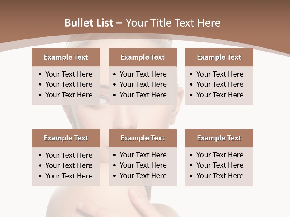 A Beautiful Woman With Her Arms Crossed Powerpoint Presentation Template PowerPoint Template