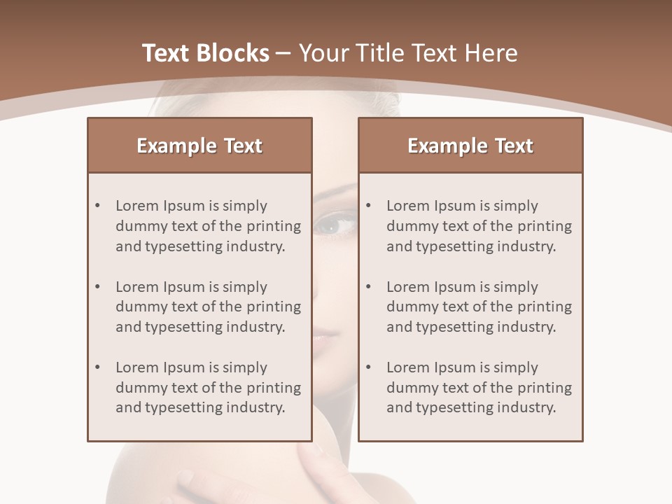 A Beautiful Woman With Her Arms Crossed Powerpoint Presentation Template PowerPoint Template