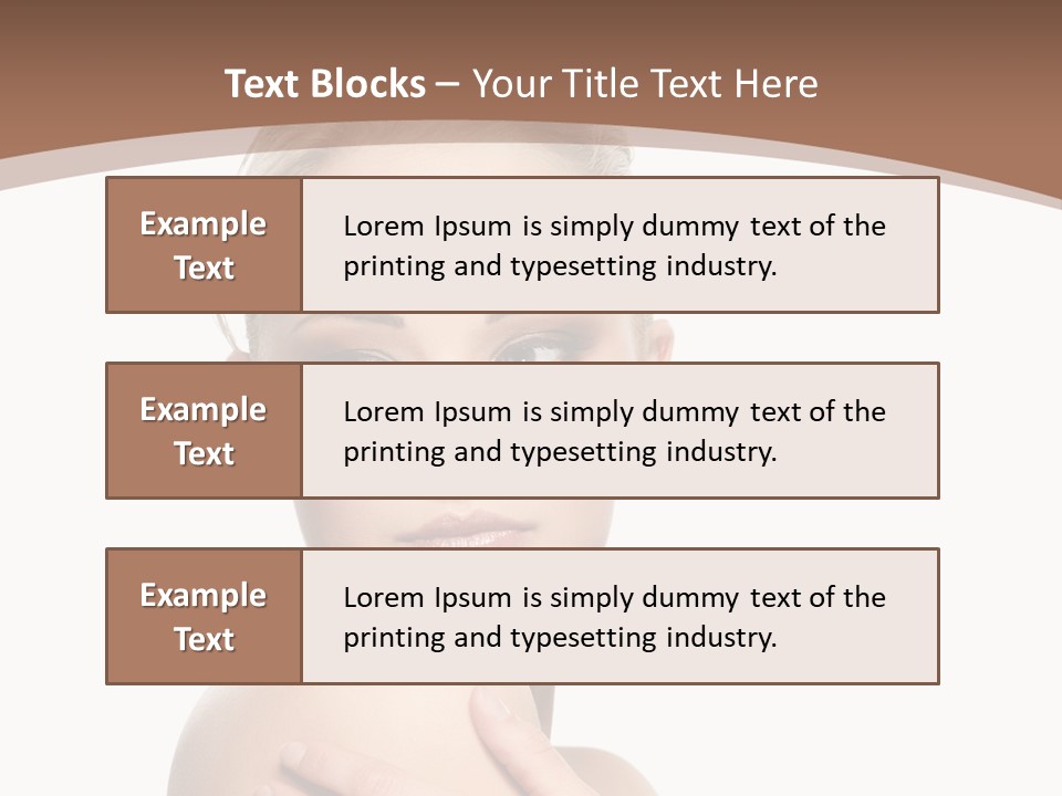 A Beautiful Woman With Her Arms Crossed Powerpoint Presentation Template PowerPoint Template