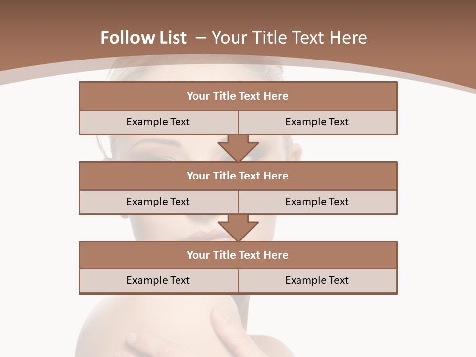 A Beautiful Woman With Her Arms Crossed Powerpoint Presentation Template PowerPoint Template