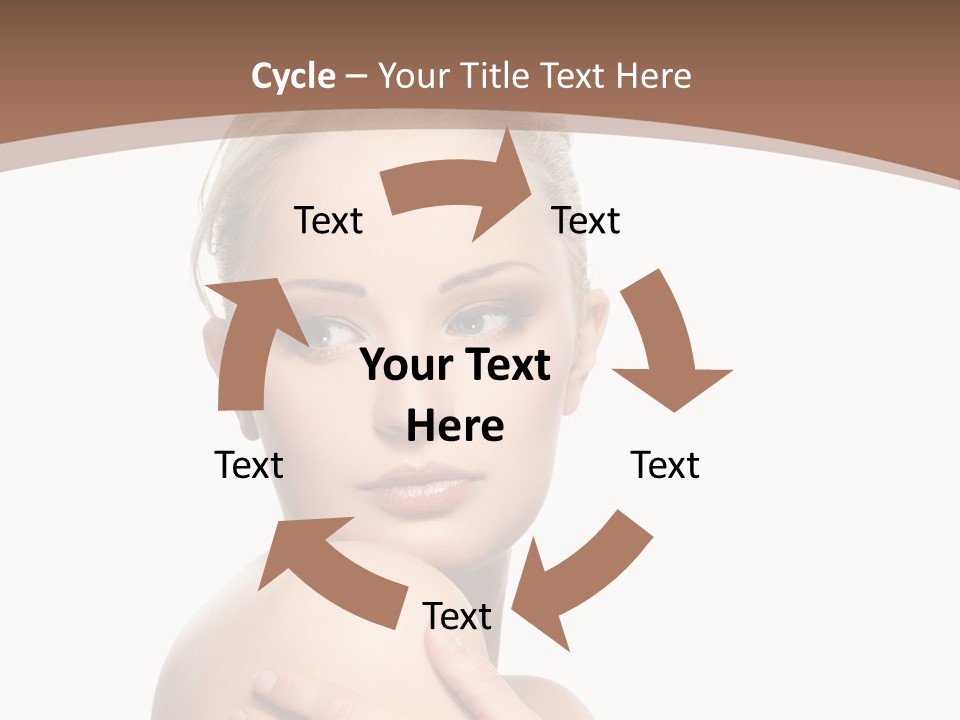 A Beautiful Woman With Her Arms Crossed Powerpoint Presentation Template PowerPoint Template