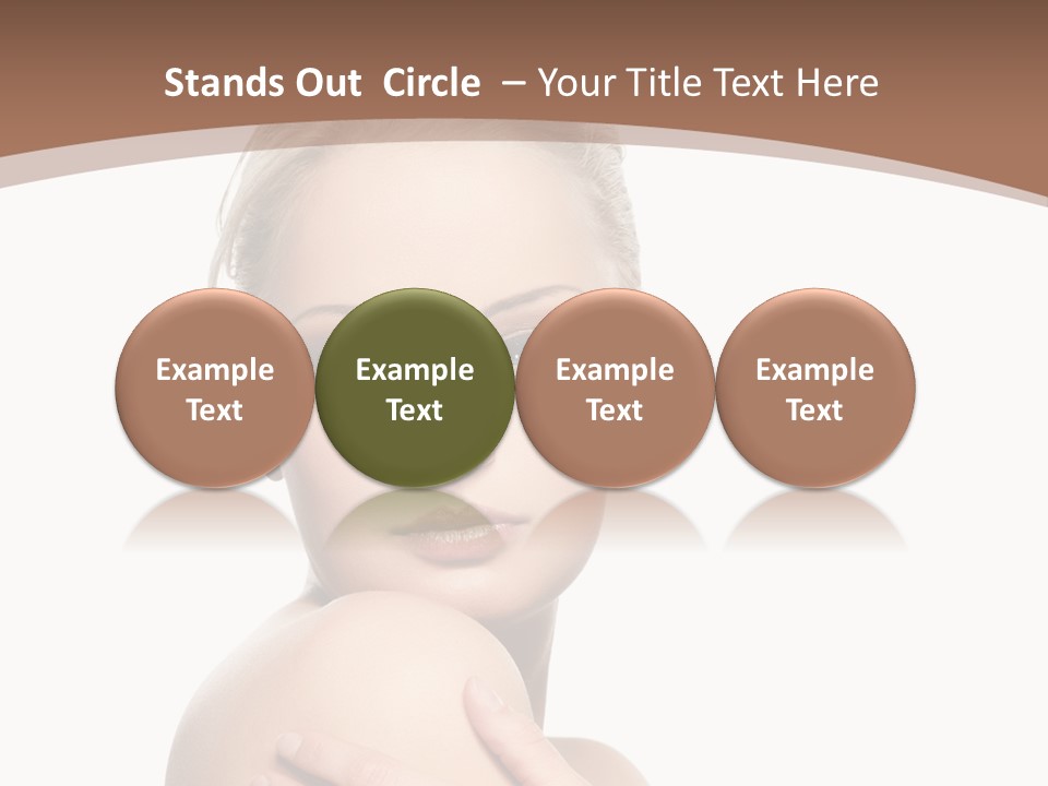 A Beautiful Woman With Her Arms Crossed Powerpoint Presentation Template PowerPoint Template