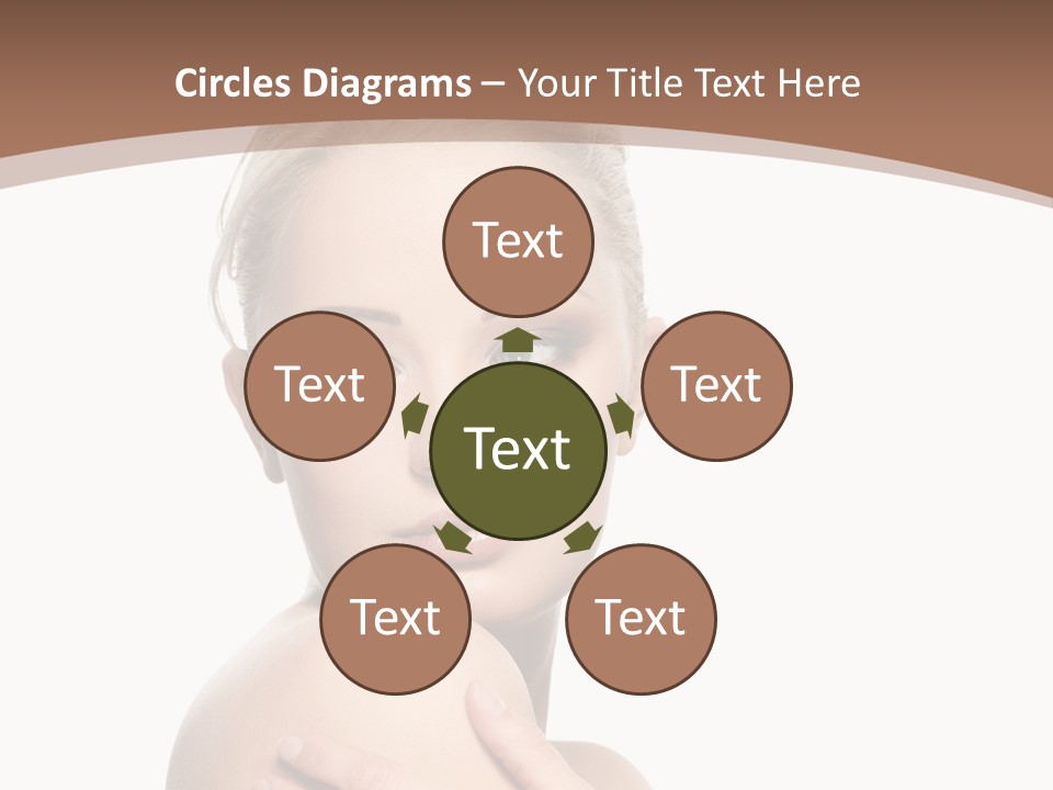 A Beautiful Woman With Her Arms Crossed Powerpoint Presentation Template PowerPoint Template