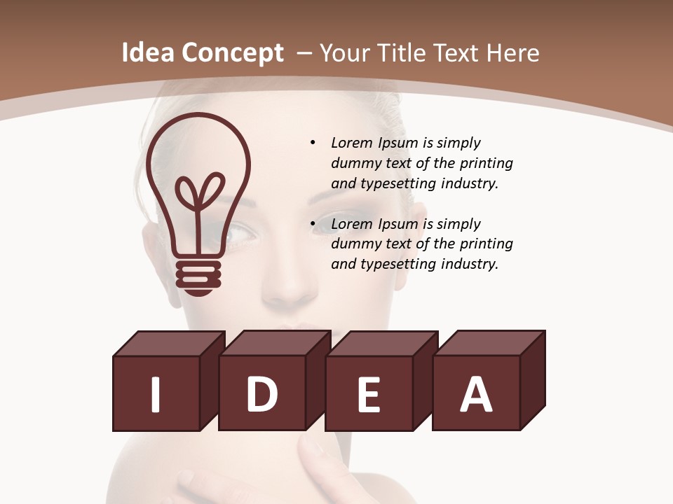 A Beautiful Woman With Her Arms Crossed Powerpoint Presentation Template PowerPoint Template