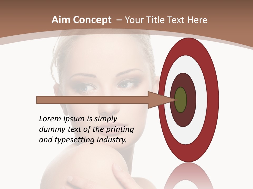 A Beautiful Woman With Her Arms Crossed Powerpoint Presentation Template PowerPoint Template