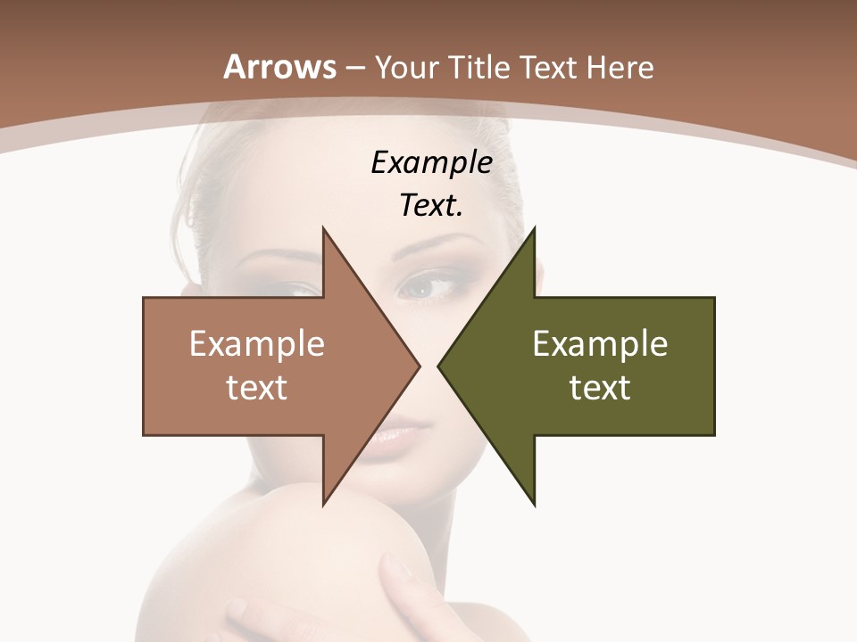 A Beautiful Woman With Her Arms Crossed Powerpoint Presentation Template PowerPoint Template