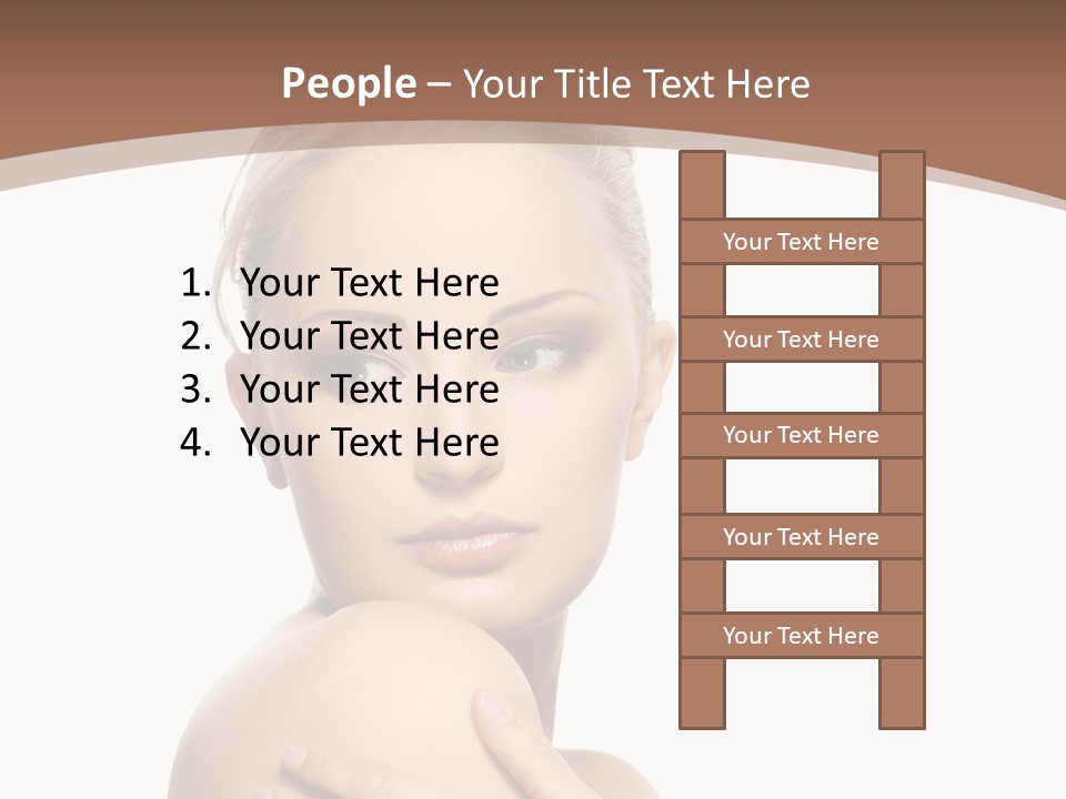 A Beautiful Woman With Her Arms Crossed Powerpoint Presentation Template PowerPoint Template