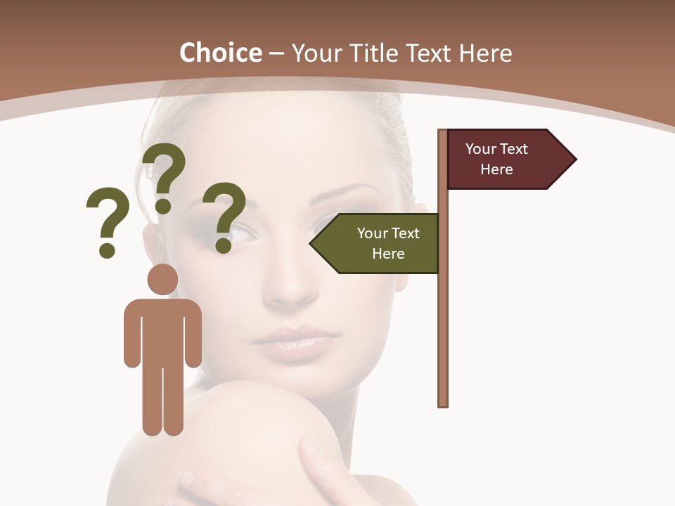 A Beautiful Woman With Her Arms Crossed Powerpoint Presentation Template PowerPoint Template