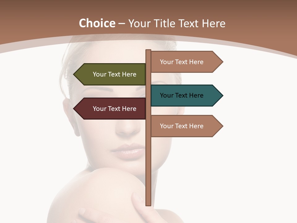 A Beautiful Woman With Her Arms Crossed Powerpoint Presentation Template PowerPoint Template