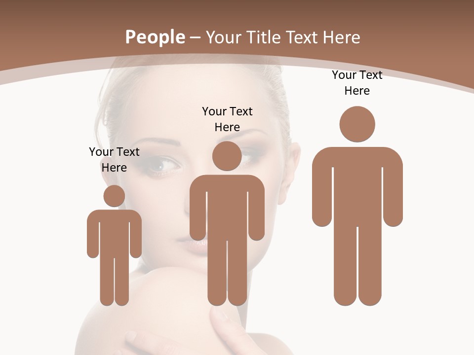 A Beautiful Woman With Her Arms Crossed Powerpoint Presentation Template PowerPoint Template