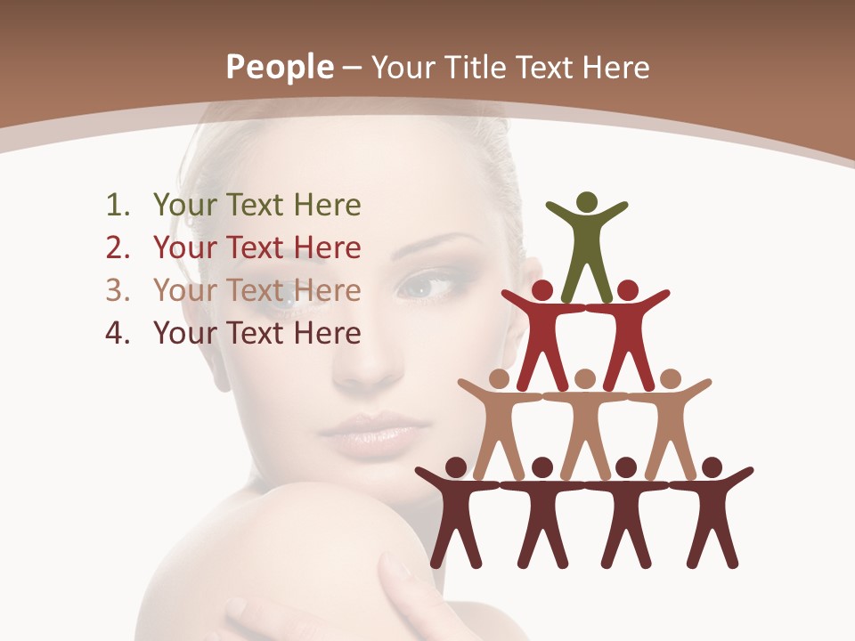 A Beautiful Woman With Her Arms Crossed Powerpoint Presentation Template PowerPoint Template