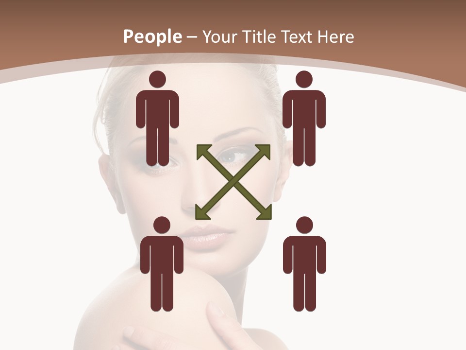 A Beautiful Woman With Her Arms Crossed Powerpoint Presentation Template PowerPoint Template