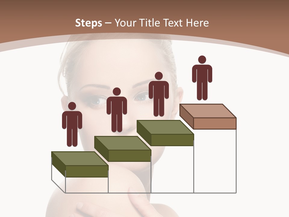 A Beautiful Woman With Her Arms Crossed Powerpoint Presentation Template PowerPoint Template