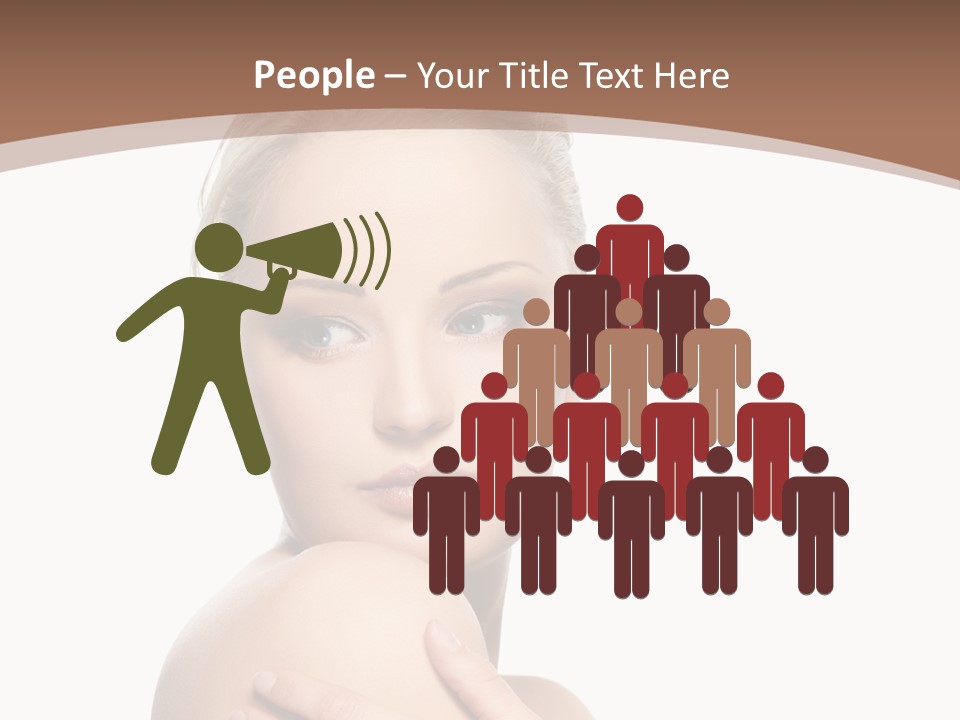 A Beautiful Woman With Her Arms Crossed Powerpoint Presentation Template PowerPoint Template