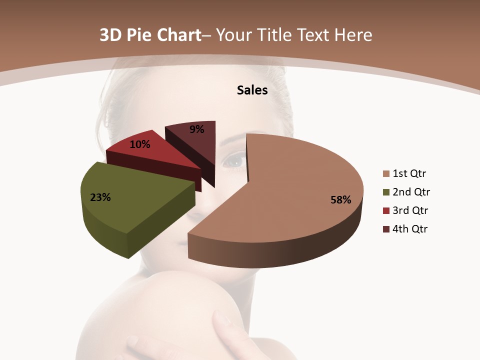 A Beautiful Woman With Her Arms Crossed Powerpoint Presentation Template PowerPoint Template