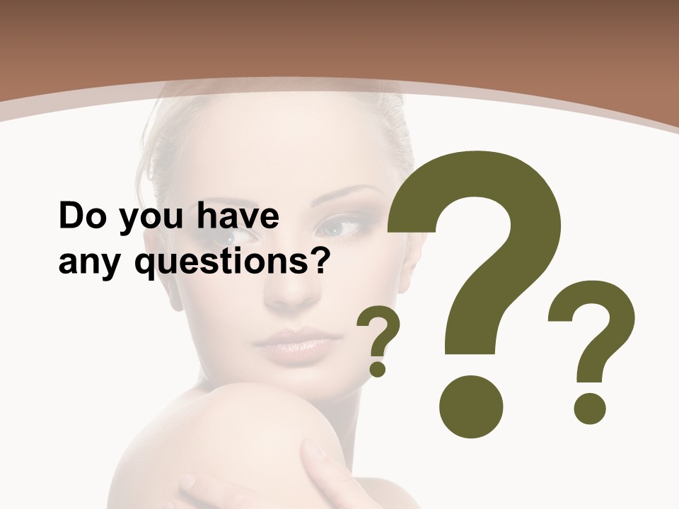 A Beautiful Woman With Her Arms Crossed Powerpoint Presentation Template PowerPoint Template