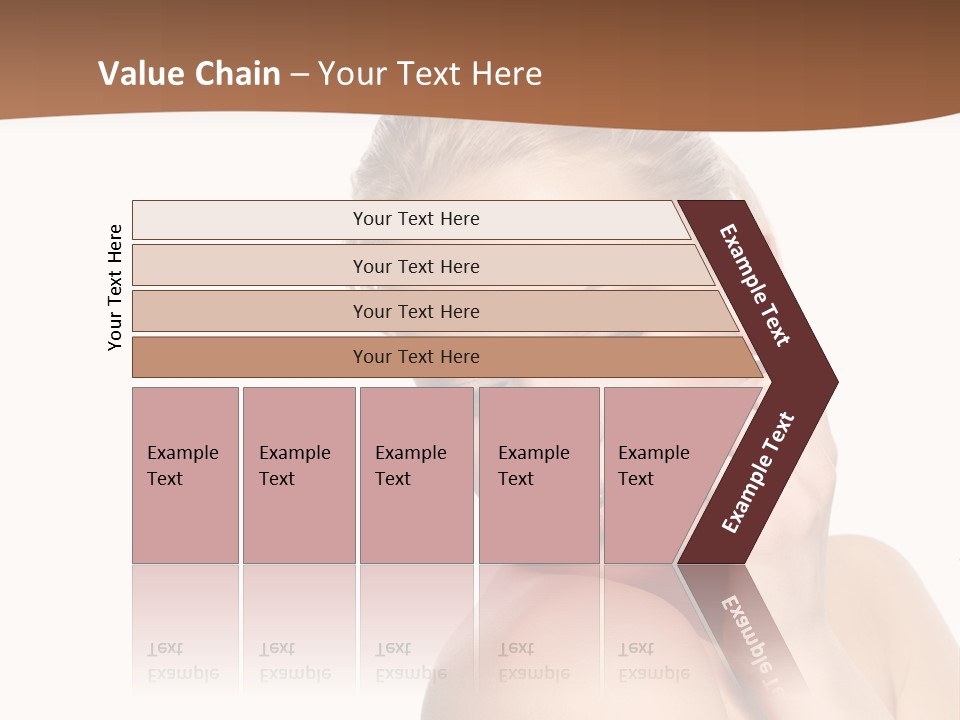 A Beautiful Woman Posing With Her Hand On Her Shoulder PowerPoint Template