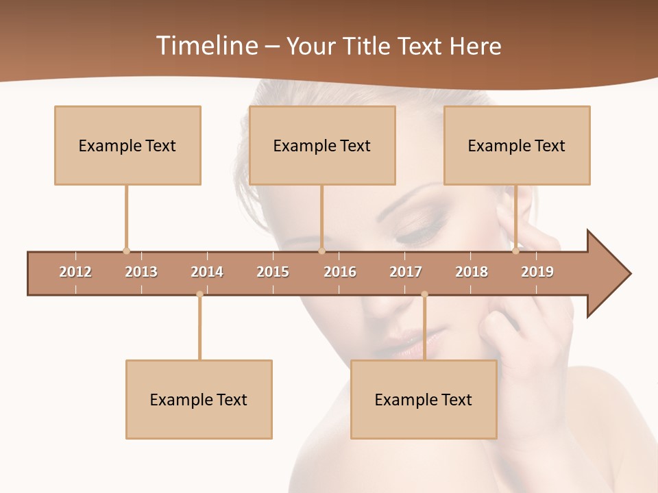 A Beautiful Woman Posing With Her Hand On Her Shoulder PowerPoint Template