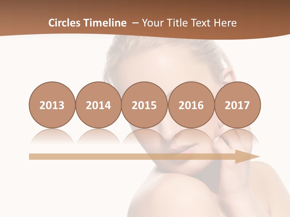 A Beautiful Woman Posing With Her Hand On Her Shoulder PowerPoint Template