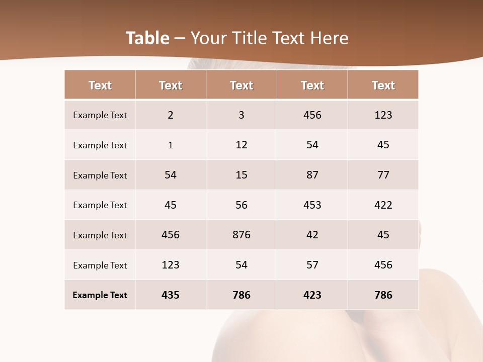 A Beautiful Woman Posing With Her Hand On Her Shoulder PowerPoint Template