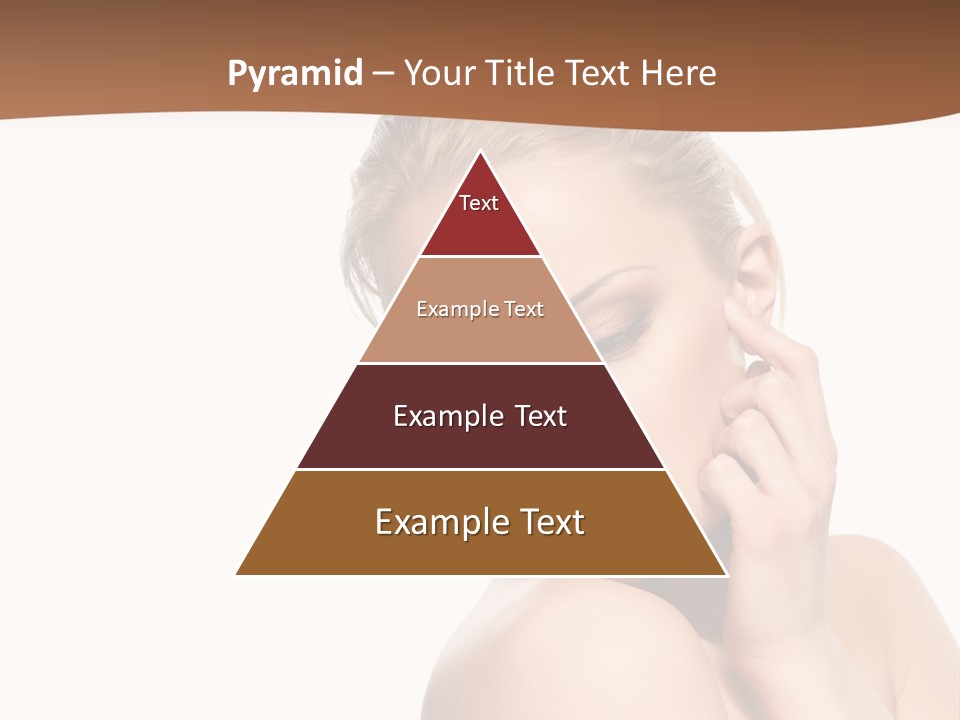 A Beautiful Woman Posing With Her Hand On Her Shoulder PowerPoint Template